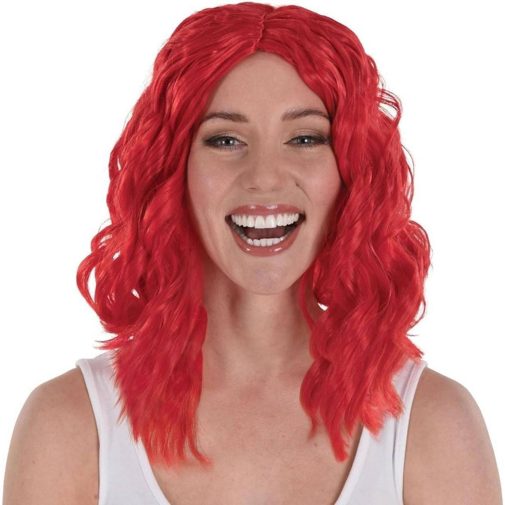 Red Body Wave Wig Costume Cosplay Halloween